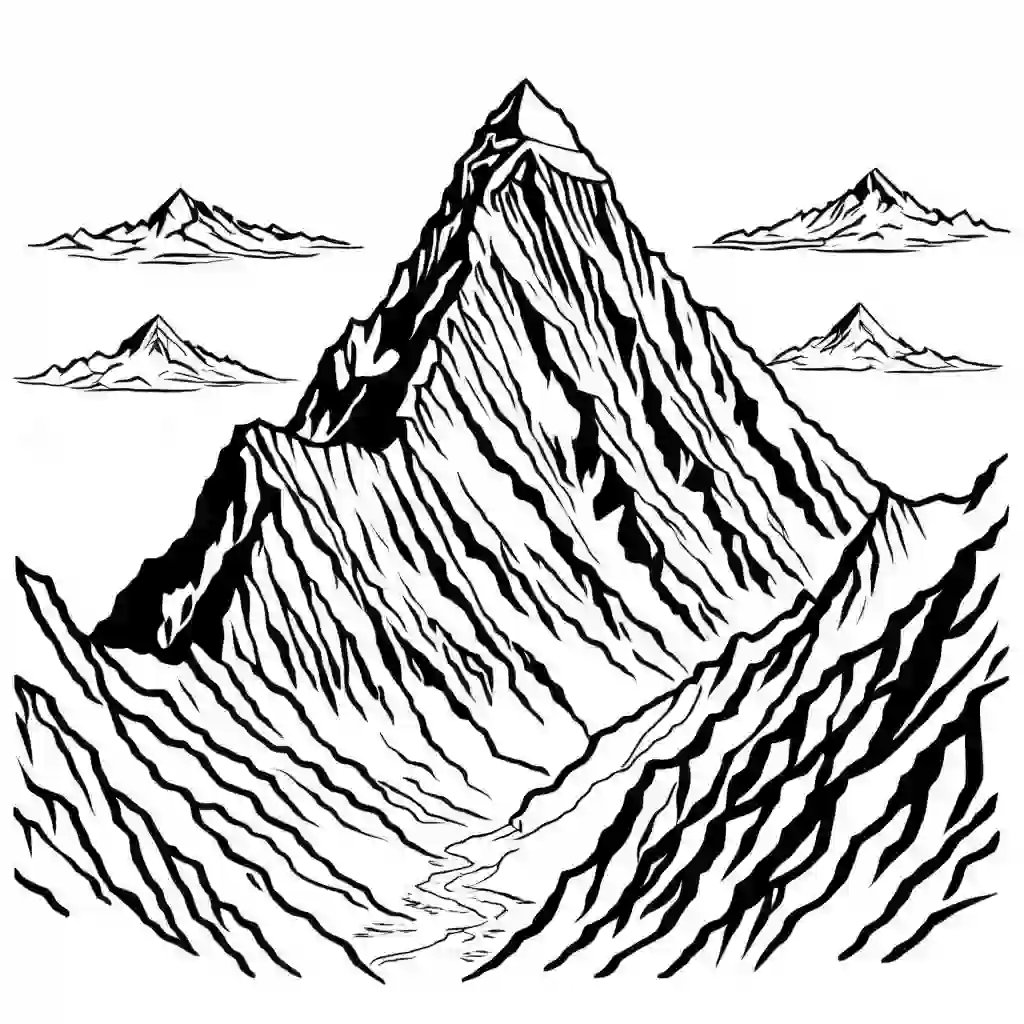 Mount Everest coloring pages